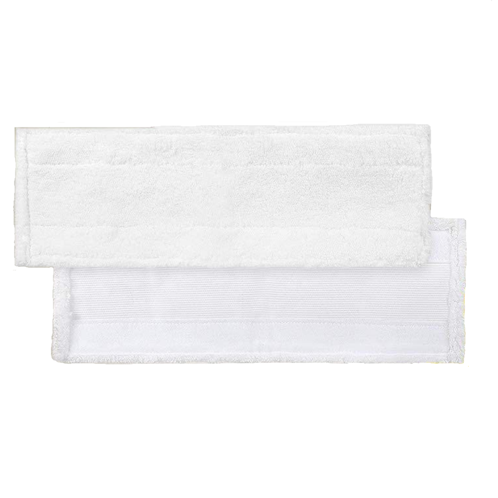 Universal White 13.5 Inch Length Steam Mop Washable Pads