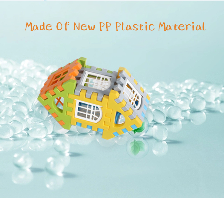 PP Plastic Assemble Bricks Creative DIY Toy for Early Education Cognition Developing Children's House Building Blocks
