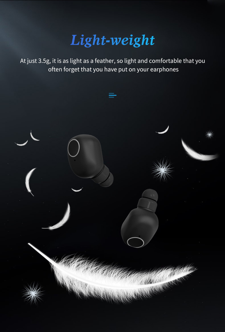 TWS Wireless Earphone Q1 High Quality BT Earbuds HiFi Sound Waterproof BT 5.0 for Smart Phone