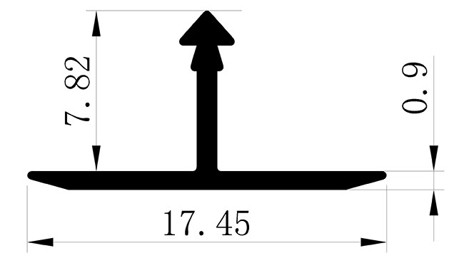 Decorative T Shaped Transition Strip 17mm Aluminum Alloy Material