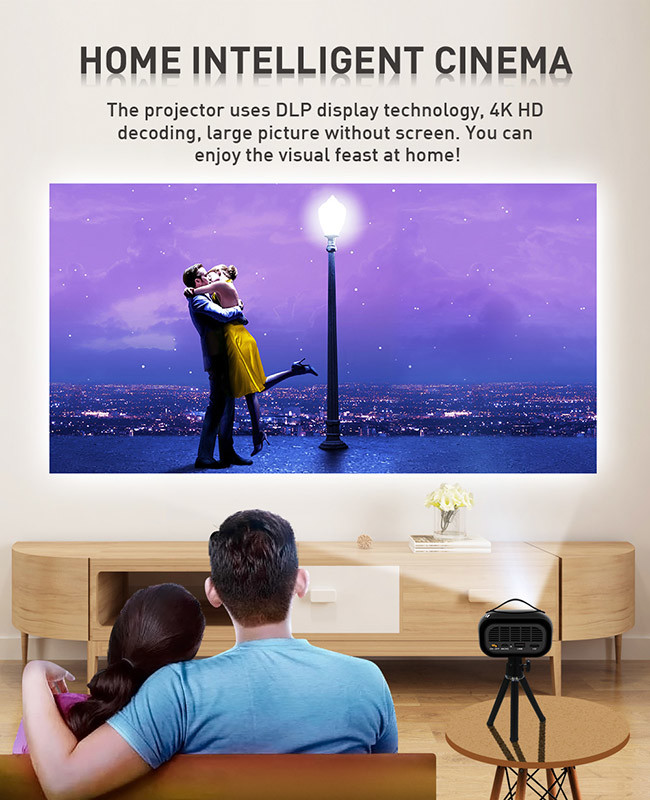 Airplay MiraCast Home Theater Projector 5G WiFi Projector WVGA 854*480