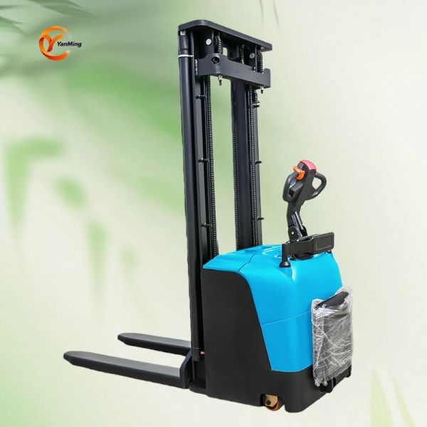 Stand On Walkie Electric Stacker Forklift with 1.5 Ton Capacity and 1600-3500mm Lift Height Powered by AC/DC Drive Motor