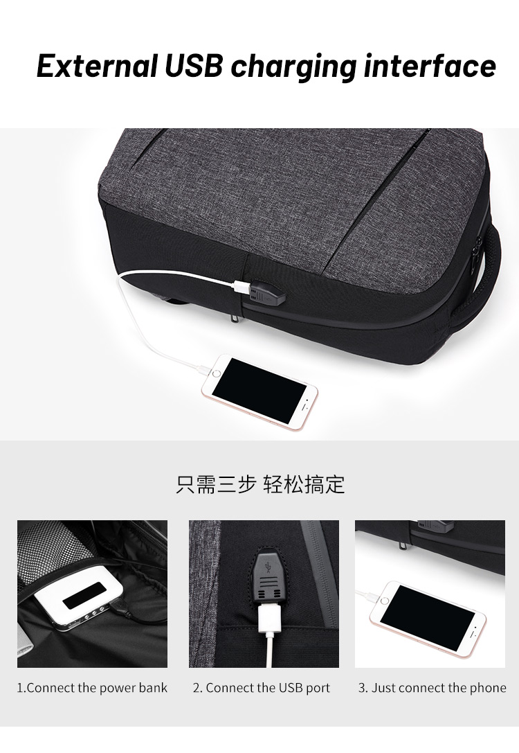 Arcuate Shoulder Strap Modern Laptop Backpack 15.6 Inch Laptop Bag 0.7kg
