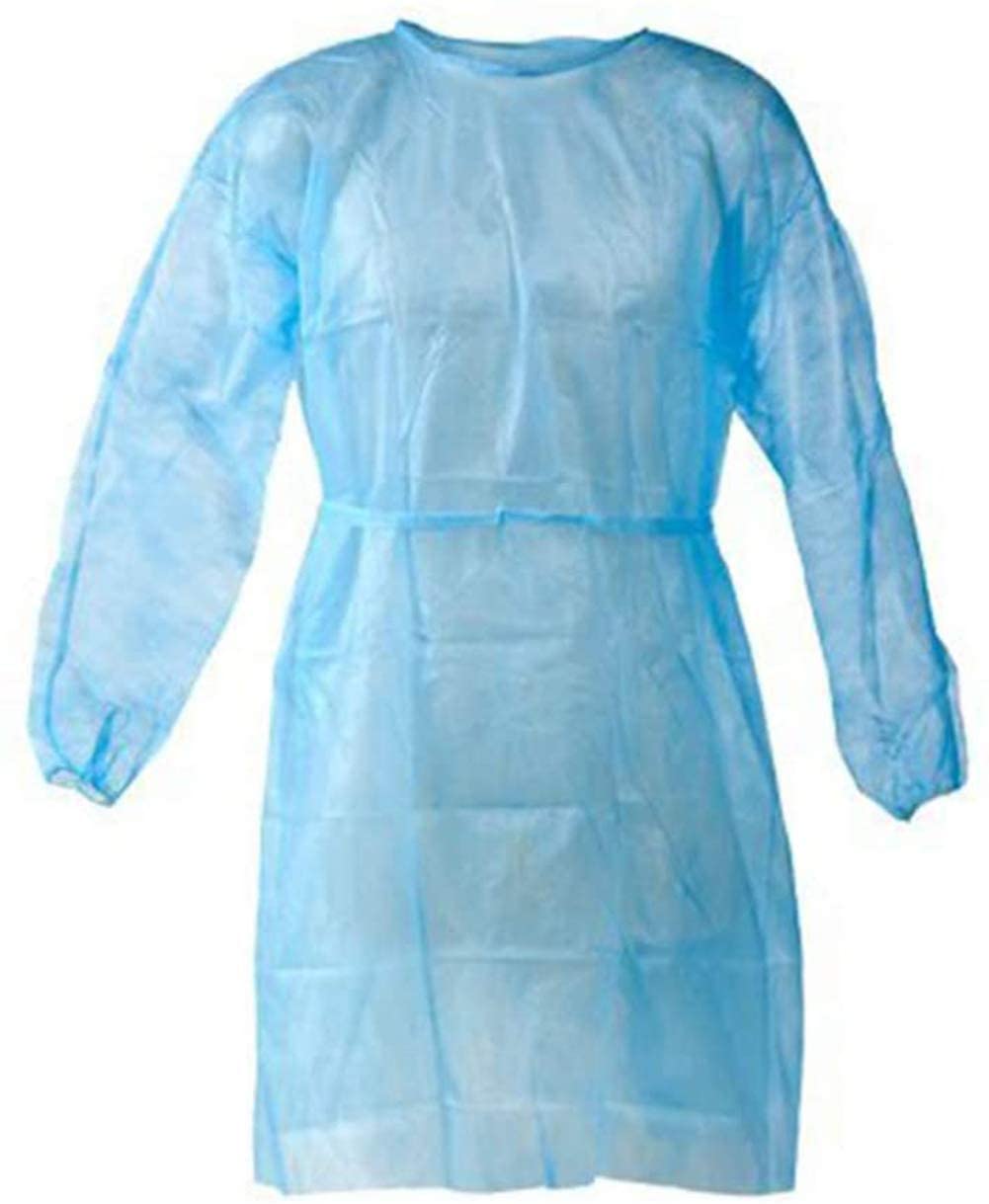 S&J PP Non-woven Disposable 15g Lightweight Visitor Gown CE Far Infrared Disposable Medical Isolation Gown
