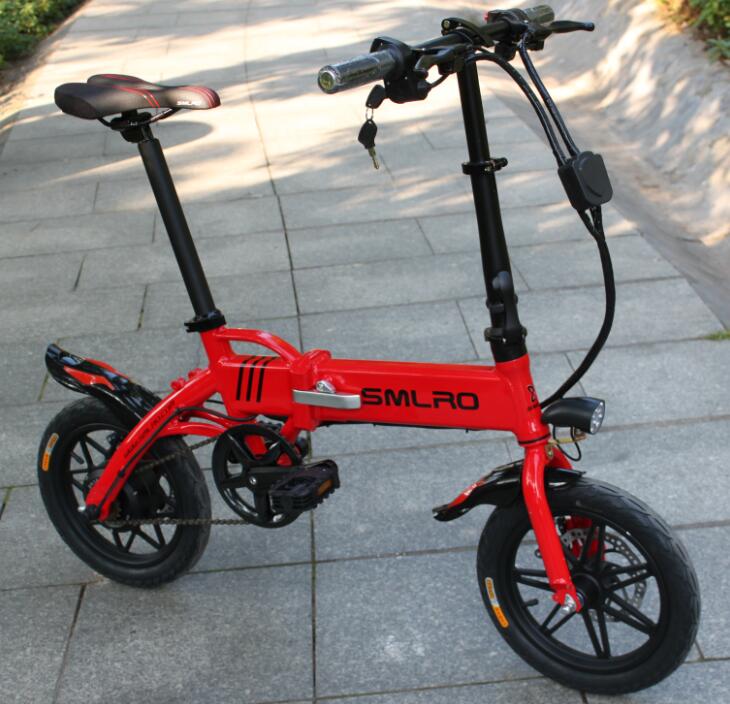 High Speed Electric City Folding Bike 14 Inch Aluminum Alloy Small Size For Adult