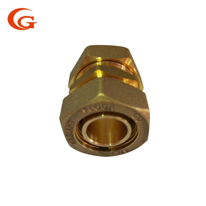 Brass Double Ferrule Compression Fitting , 3/8" OD Ferrule Type Connector