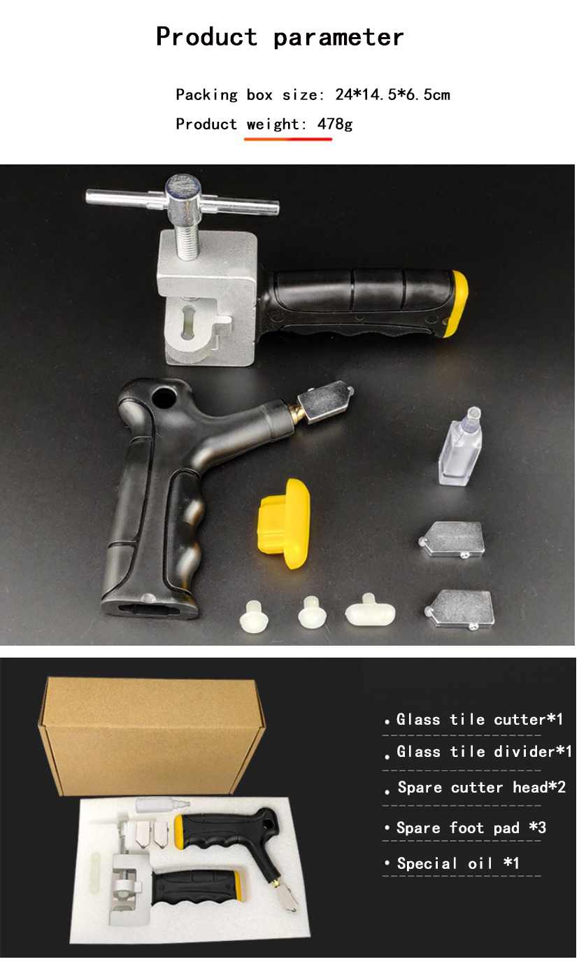 Ceramic tile divider hand-held glass knife
