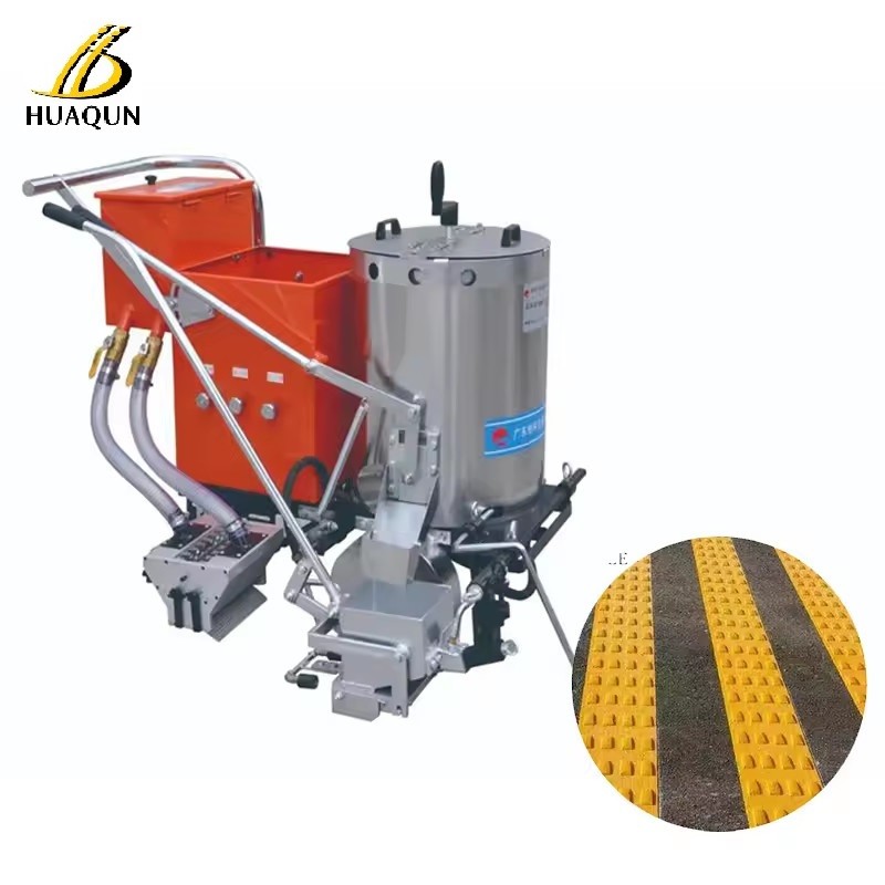 Thermoplastic Road Paint Machine Hand Push Road Marking Machine With Adjustable Dispenser