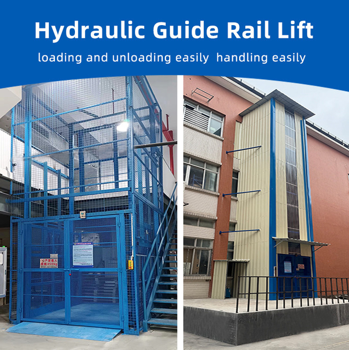 1-2 Floor 10m High Hydraulic Cargo Lift Transport Freight Lift Elevator