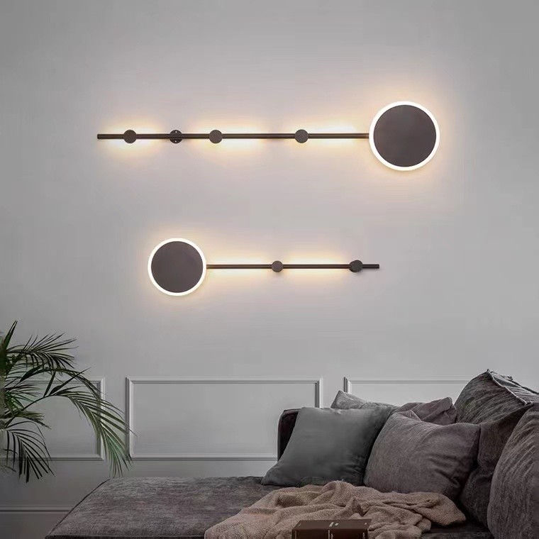 Luxury Design Indoor Decoration Living Room Dining Room Staircase Modern LED Black Wall Lamp