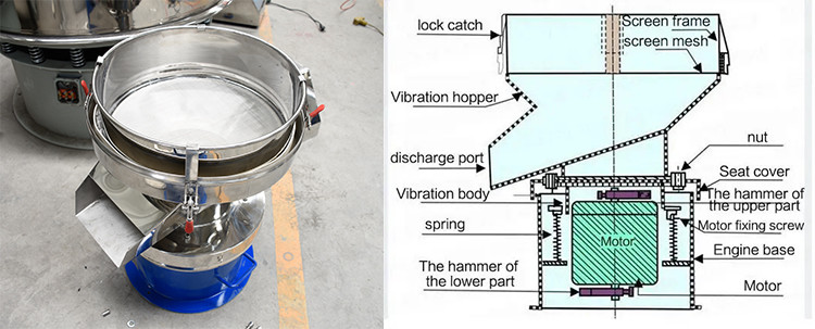 Stainless Steel 450 Type Movable Vibration Filter Sieve Machine For Coconut Oil