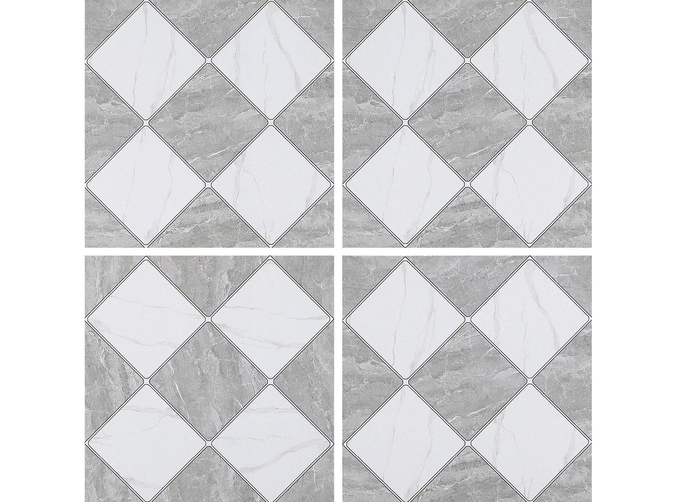 Glazed Matt 400x400mm Indoor Cermic Rustic Tiles Floor Gray Wall Tile Non Slip