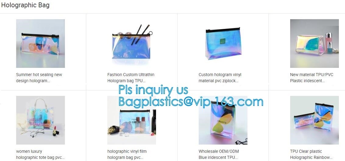 PVC Mini Plastic Cosmetic Bags , Cosmetic Tote Bags Printed Promotional