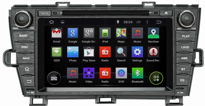 Ouchuangbo Car Radio GPS Navi for Toyota Prius 2009-2013 (Left) Android 4.4 System iPod SD