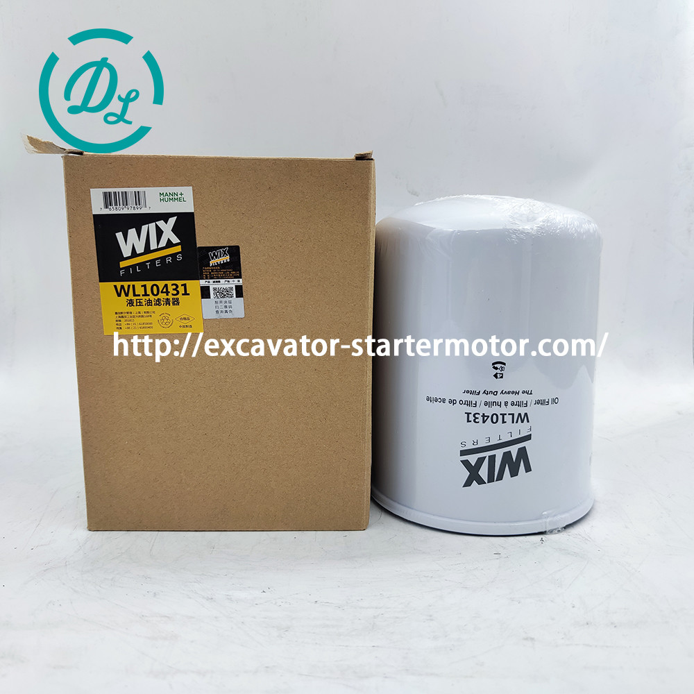 WL10431 Oil Filter Wix Excavator Spare Parts Oem Metal Canister Filter