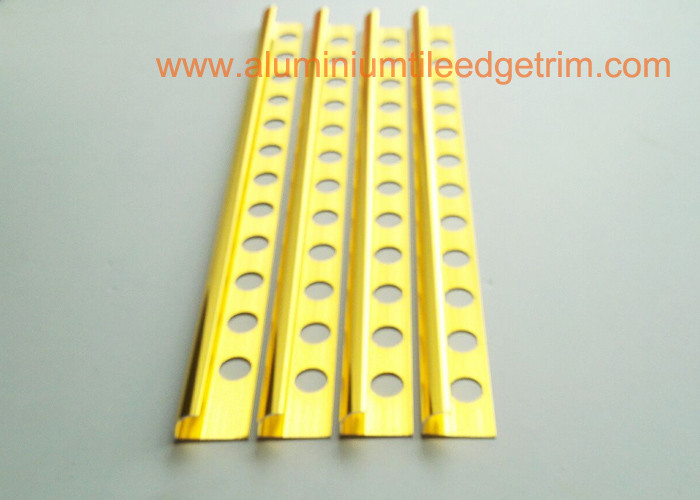 10mm Round Edge External Corner Tile Trim Bright Polished Golden Effect