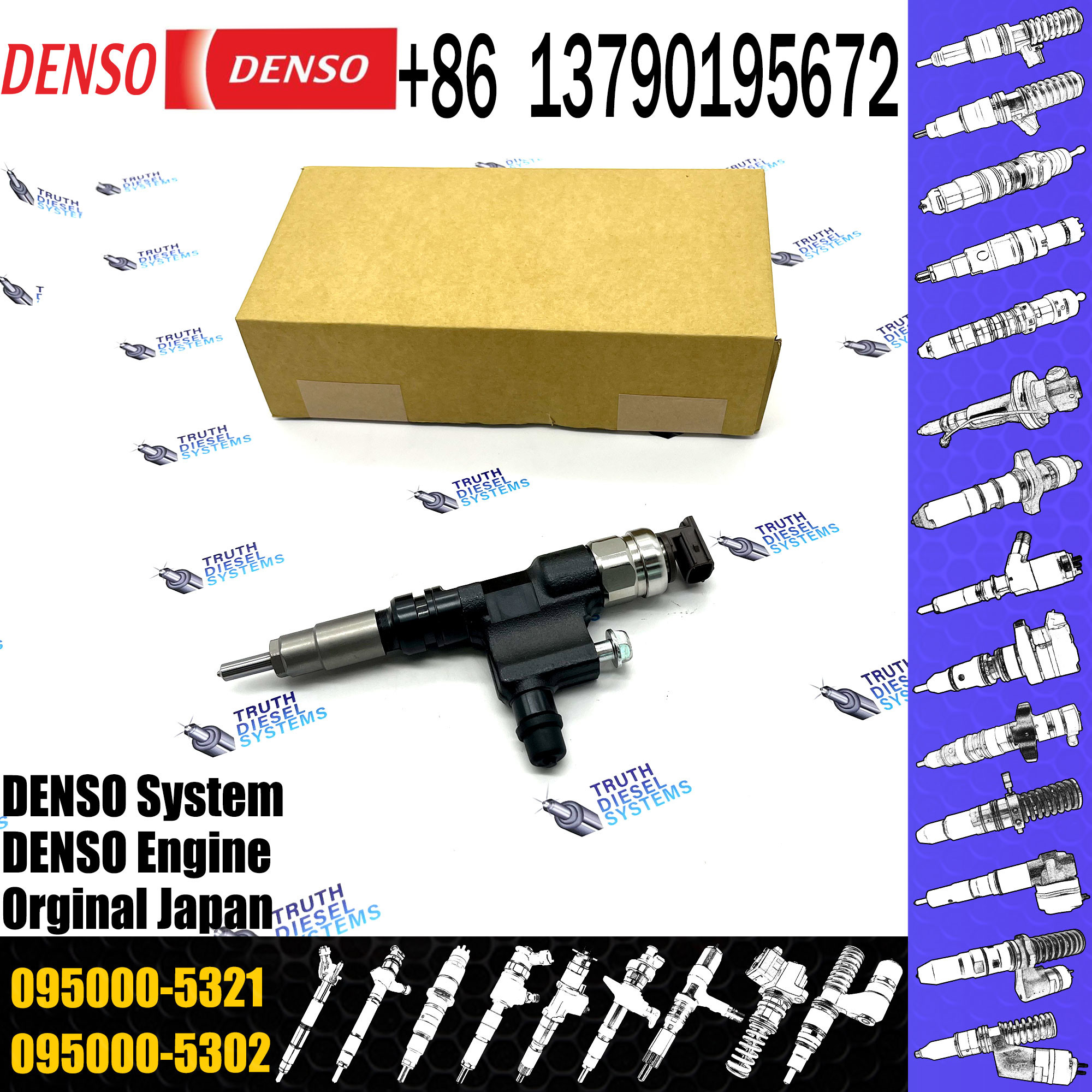 Fuel Injector Assembly 095000-5321 Diesel Engine Fuel Injector 095000-5320 23670-E0140 For HINO N04C