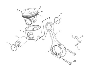1613425 Ring Engine 161-3425 Ring 7N9806 Pin Connecting Rod To Piston Cylinder Liner 7N-9806