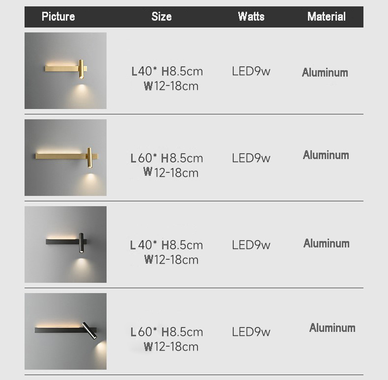 led reading wall lamp minimalist living room decoration creative simple modern bedside wall light bedroom light