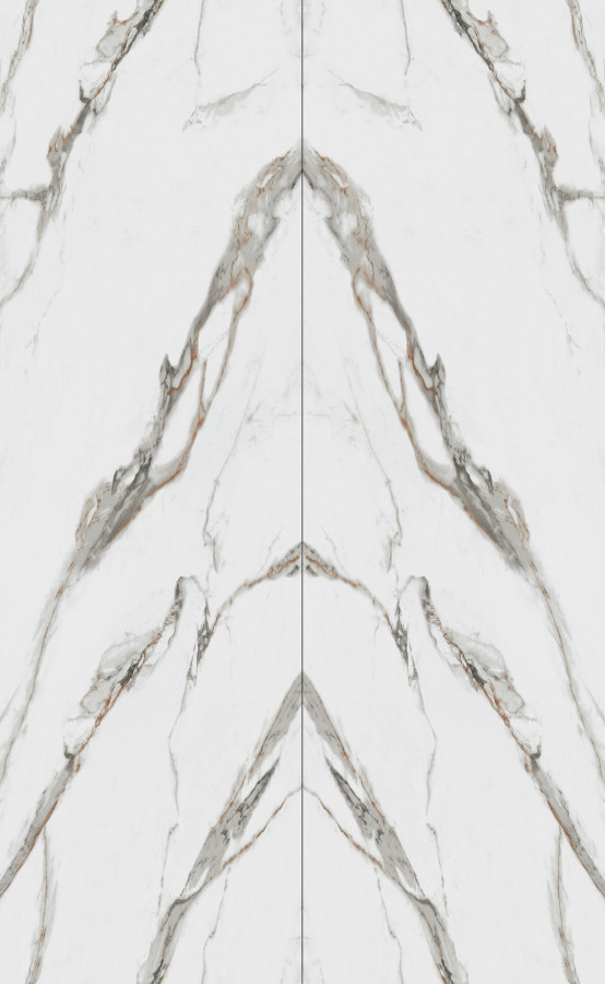 80*260cm Foshan Big Porcelain Calacatta Slabs White Marble Floor Slabs Large Format Marble Look Porcelain Tile