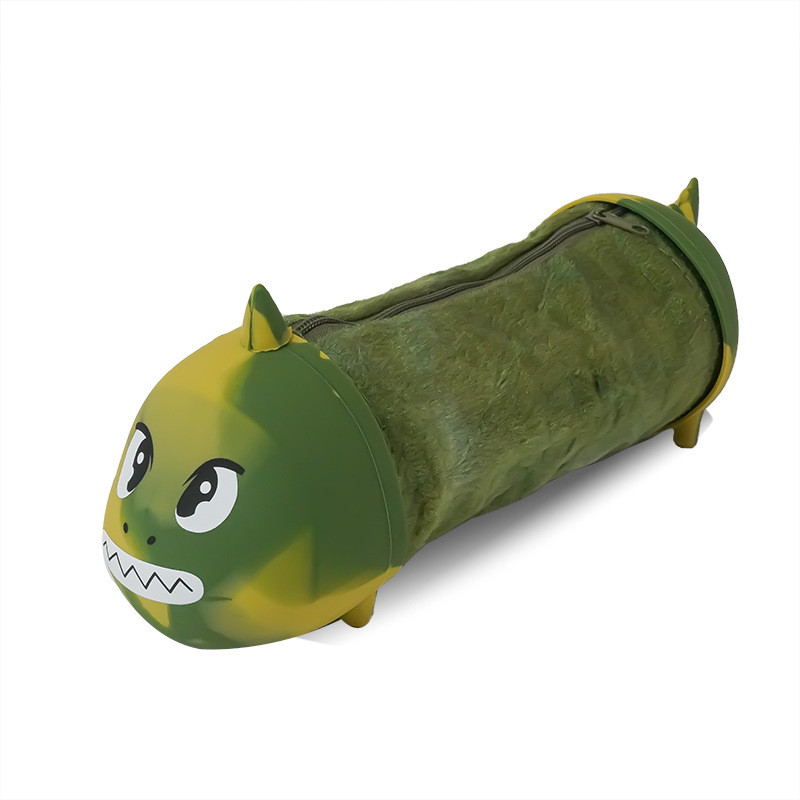 Cartoon Style Cute Plush Doll Pencil Pouch Silicone Tastless Makeup Bag For Stationery School Supplies Pencil Case Bag