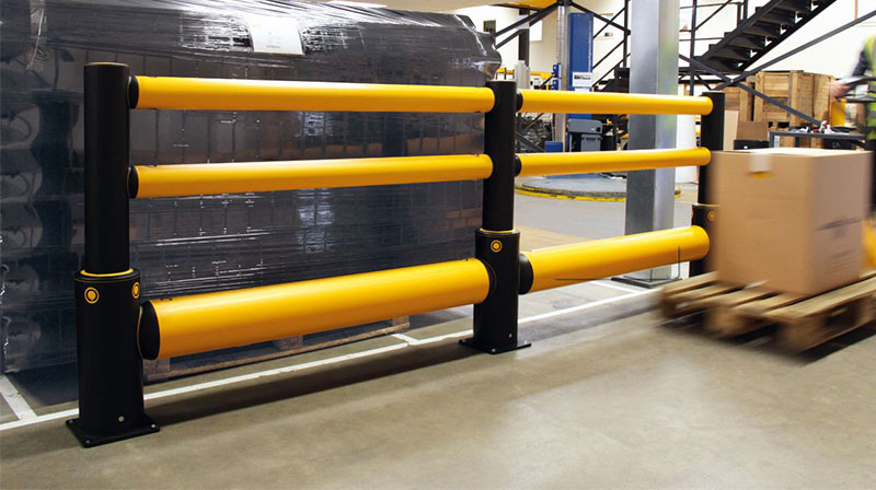 Flexible Pedestrian Barrier  Anti-Collision Guardrails Warehouse Safety Barrier Traffic Guardrails