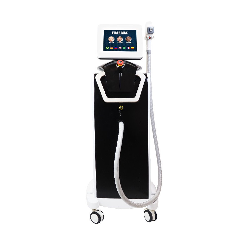 3 Wavelength Fiber Couples Painess Diode Laser Hair Removal Machine For Beauty Salon