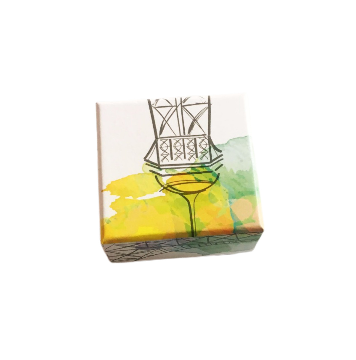 2pcs Nice Printing Macaron Packaging Box Kraft Paper with Plastic Inner Tray