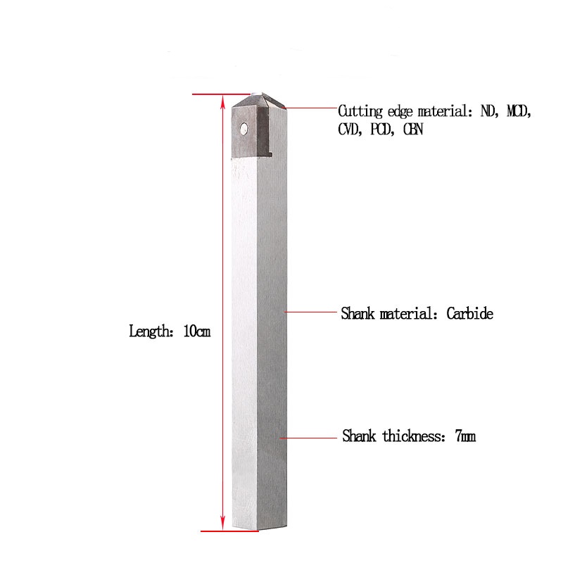 10cm Shank MCD Diamond Turning Lathe Tools for Polishing