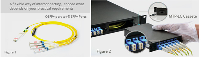 MTP Trunk Cable OM3 MTP Female to 4 SC UPC Duplex 8 Fibers 50 / 125 harness Breakout Patch Cable 3