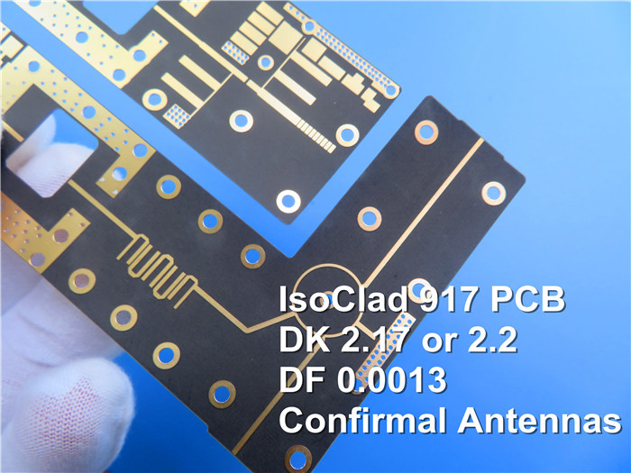 Rogers PCB IsoClad 917 Non Woven Fiberglass / PTFE Materials High Frequency Circuit