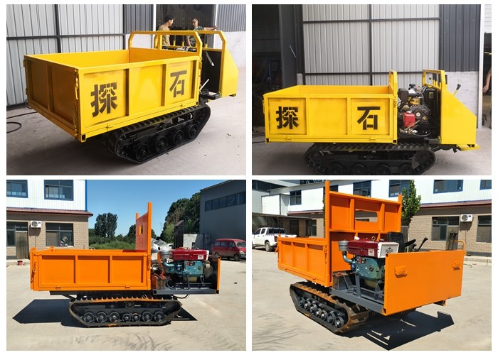 1 Ton Mini Track Transporter , Tracked Mini Dumper For Agriculture Transport