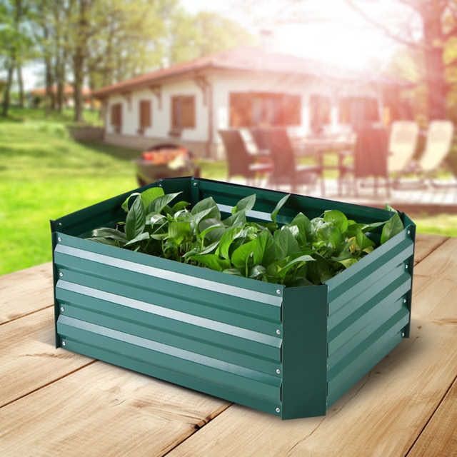 Anti Rusting 100cm Raised Metal Garden Bed For Herbs
