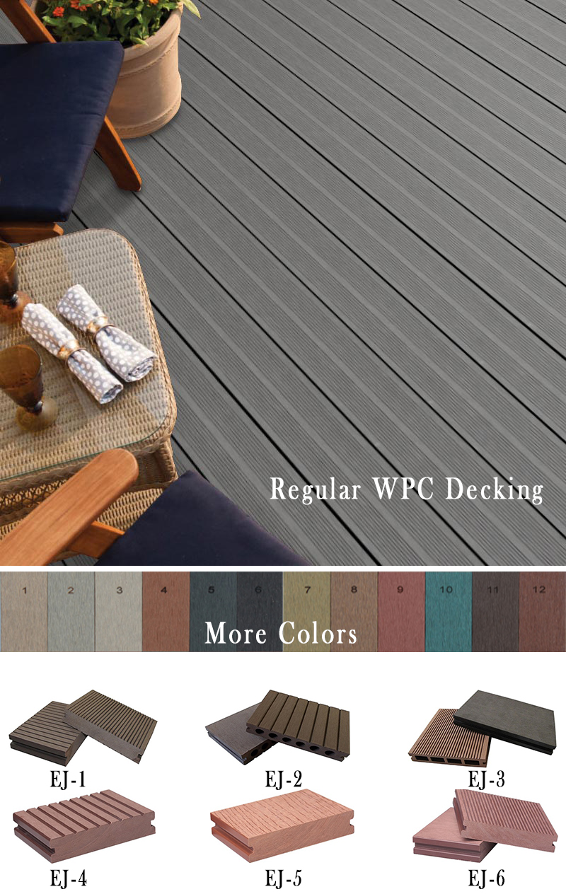 Long Lifespan Wood-Plastic Composite 150x25mm WPC Decking for Rumanien Pool Jetty