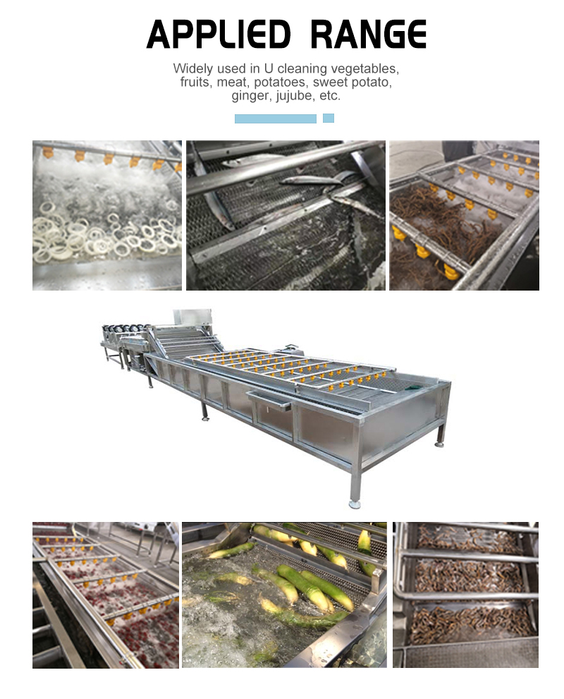 Industrial Fruit Vegetable Processing Machine Orange Mango Cleaning Drying Packing