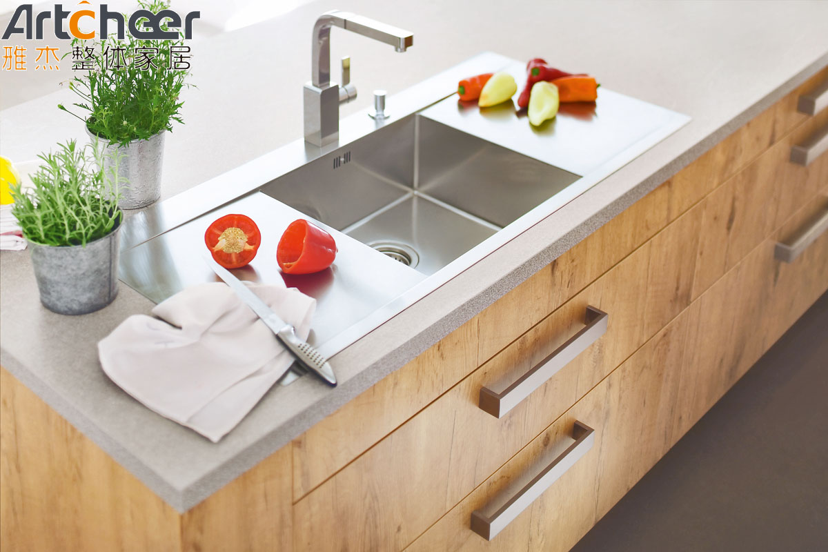 Customized Color Plywood Kitchen Cabinet Fronts In White Wood Laminated Modern Stylish Design