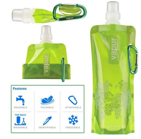Vapur style collapsible bottle in a 600 ml size