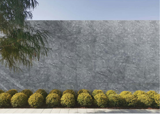 Firebrick 600x1200mm Grey Matte Curtain Background Wall Tile For Outdoor Design And Project