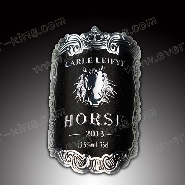 Silk Screen Standard Zinc Alloy Spirit Labels