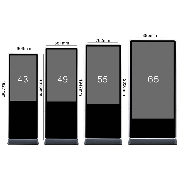 55 inch digital signage kiosk floor-standing advertising screen