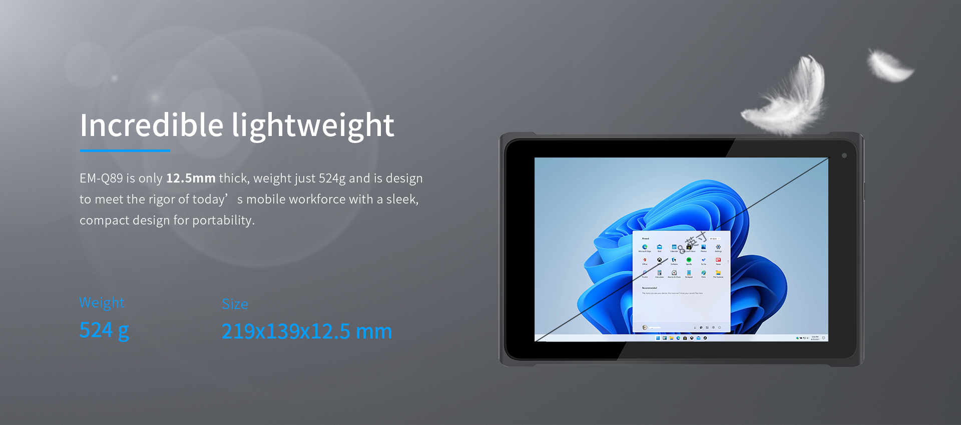 8Inch Win11 Industrial Rugged Tablets With 10.5 Hrs Battery Life IP65 Waterproof