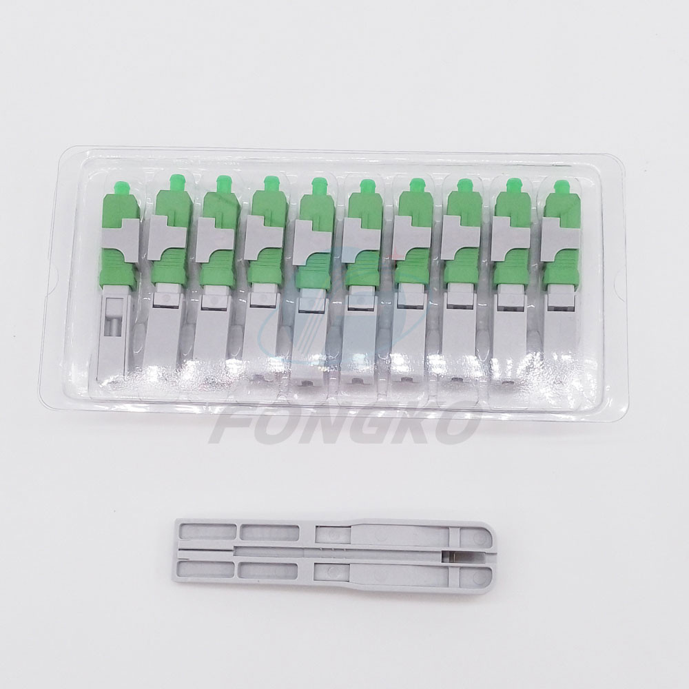 SC APC Fiber Quick Connector Field Assembly 2.0x3.0 Cable Multimode