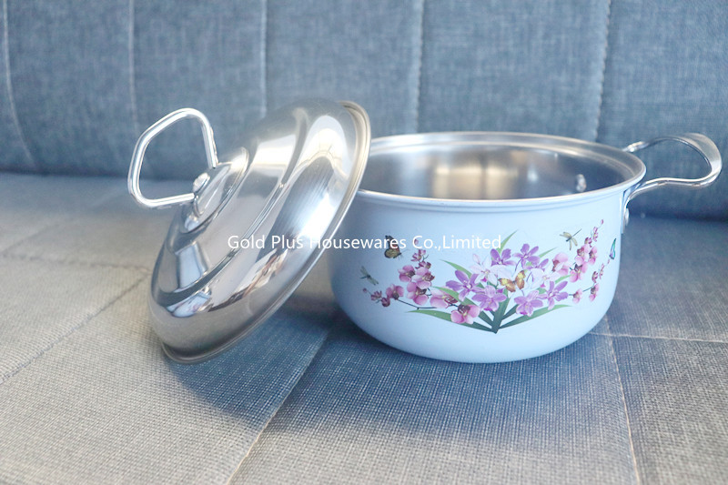 Pouring cast soup stock pot aluminum caldero pot nonstick soup pot restaurants stainless steel cooking milk pot