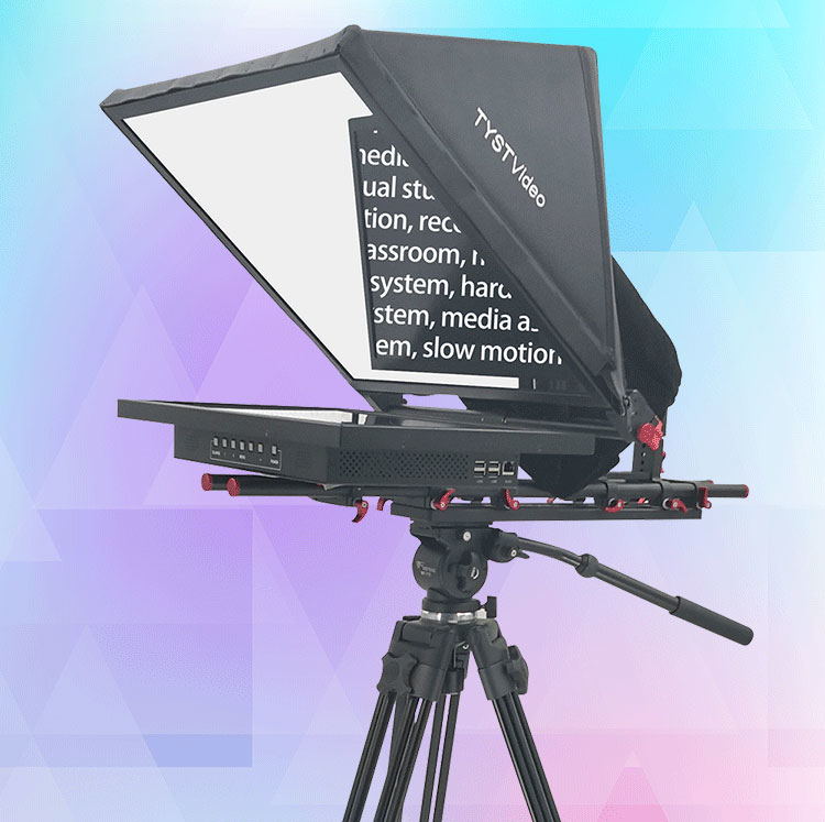 Word and Picture Compatible 24 Inch Single Screen Teleprompter for Studio Presentation
