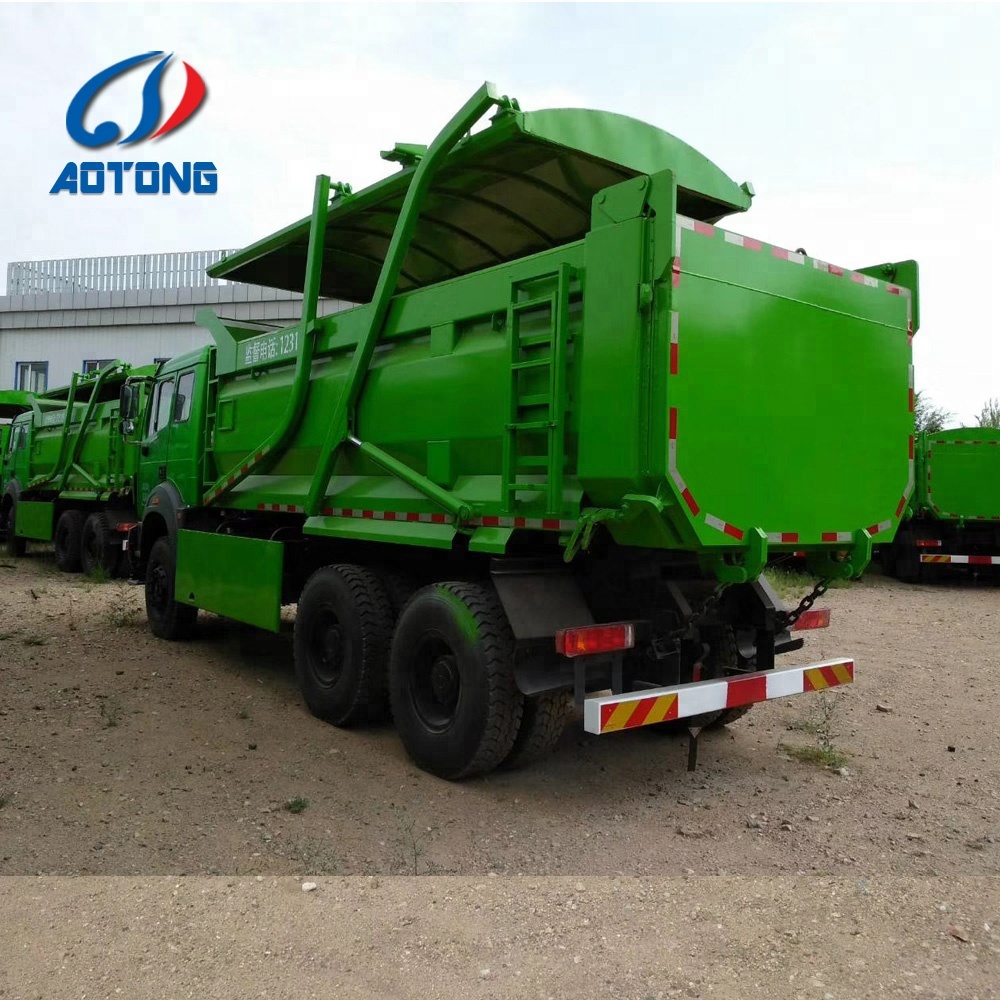 15 Ton Diesel Construction Waste Transport Tipper Truck with Truck Body Cover