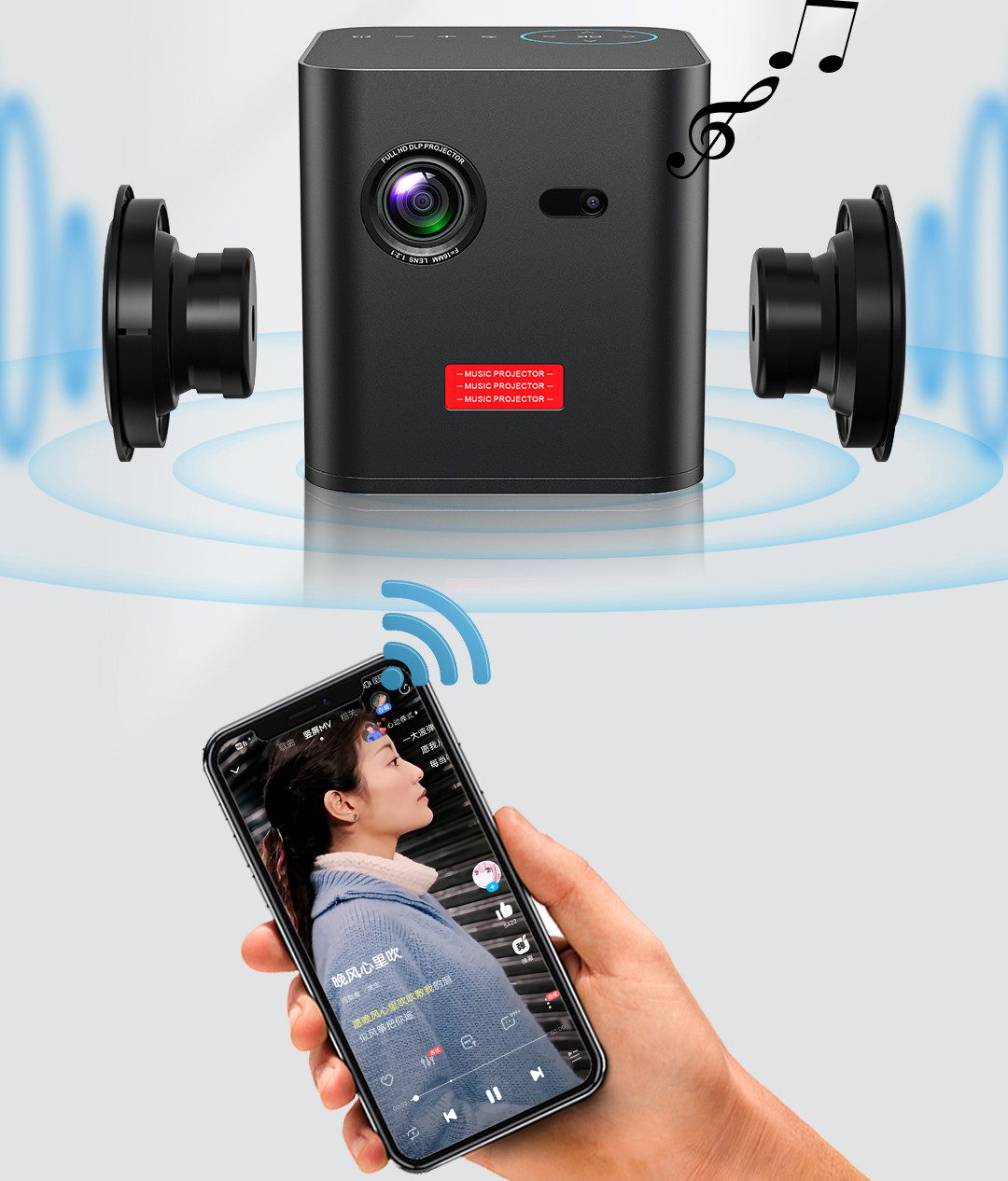Mini Pocket Android 4k DLP LED Projector For Home Outdoor Theater