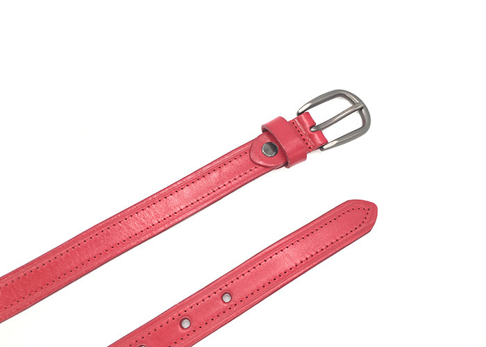 Customized Pin Buckle Women's Fashion Full Grian Leather Belts