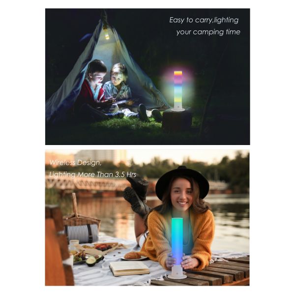 Rechargeable Portable Table Lamp with 2700K Warm White LED and APP Control