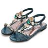 Buy cheap Soft Beach Flat Sandals Wear Resistant , Crystal Bohemia Flip Flops For Women from wholesalers