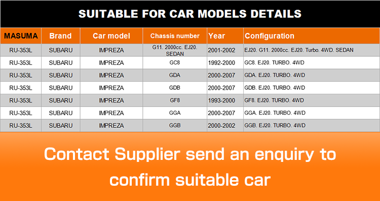 MASUMA Auto bush carrier for RN130L 22RE 20201FA040 20201FA080 SUBARU IMPREZA GC8